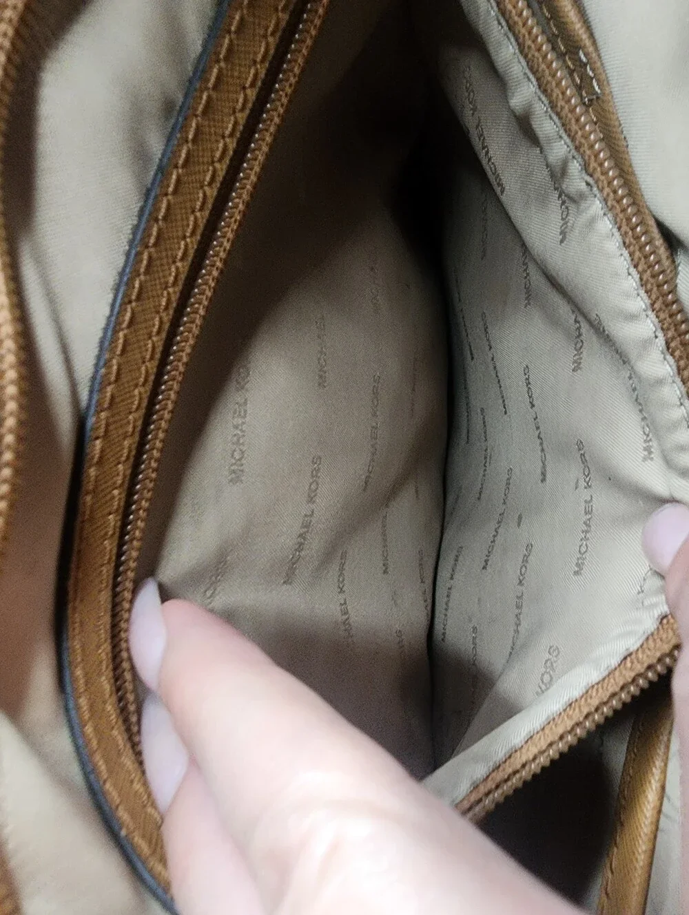 Michael Kors Brown Signature Logo Morgan Tote with COA